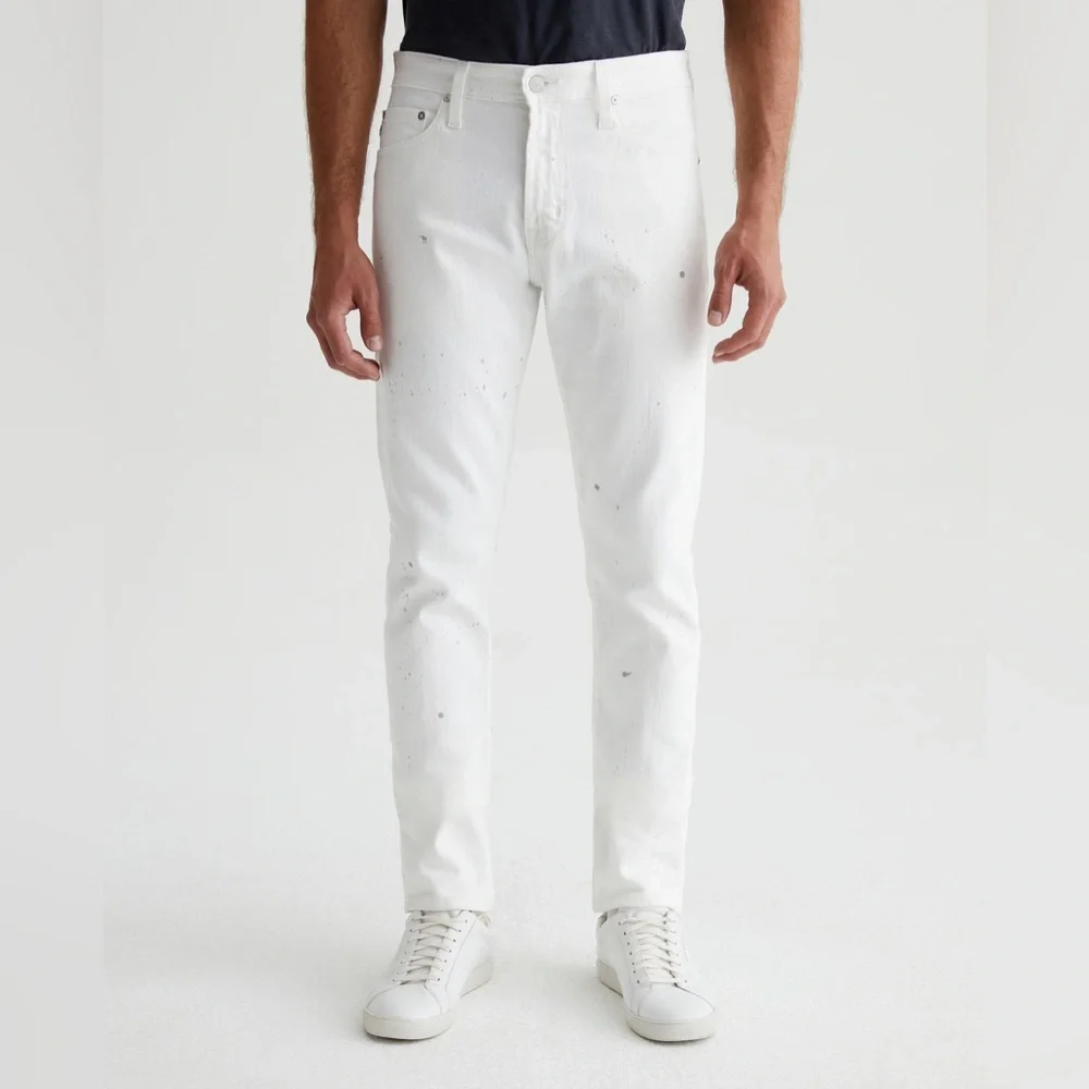 AG Adriano Goldschmied. White Tellis Modern Slim. Size 36. Short.